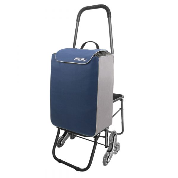 Trolley bag Fellow traveler with seat blue/grey STPP11